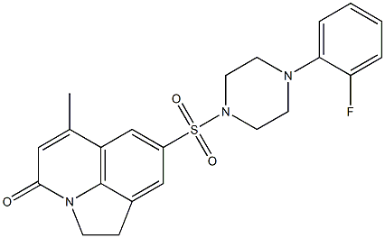 8-((4-(2-fluorophenyl)piperazin-1-yl)sulfonyl)-6-methyl-1H-pyrrolo[3,2,1-ij]quinolin-4(2H)-one 结构式