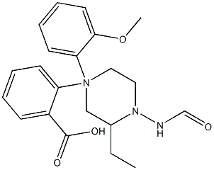ethyl 4-(4-(2-methoxyphenyl)piperazine-1-carboxamido)benzoate Struktur