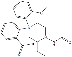 ethyl 4-(4-(2-methoxyphenyl)piperazine-1-carboxamido)benzoate,,结构式