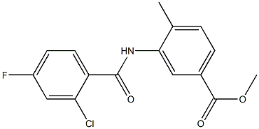 methyl 3-(2-chloro-4-fluorobenzamido)-4-methylbenzoate Structure