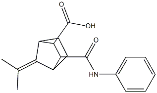 3-(phenylcarbamoyl)-7-(propan-2-ylidene)bicyclo[2.2.1]heptane-2-carboxylic acid Structure