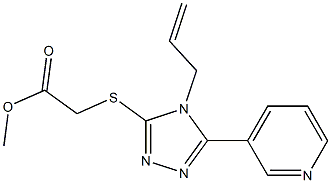 methyl 2-((4-allyl-5-(pyridin-3-yl)-4H-1,2,4-triazol-3-yl)thio)acetate Struktur