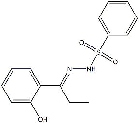 (E)-N'-(1-(2-hydroxyphenyl)propylidene)benzenesulfonohydrazide Struktur