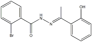 (E)-2-bromo-N'-(1-(2-hydroxyphenyl)ethylidene)benzohydrazide 结构式