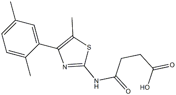 4-((4-(2,5-dimethylphenyl)-5-methylthiazol-2-yl)amino)-4-oxobutanoic acid 结构式