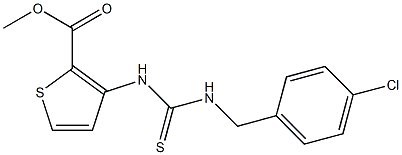 methyl 3-(3-(4-chlorobenzyl)thioureido)thiophene-2-carboxylate 化学構造式