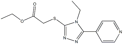 ethyl 2-((4-ethyl-5-(pyridin-4-yl)-4H-1,2,4-triazol-3-yl)thio)acetate 化学構造式