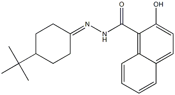 N'-(4-(tert-butyl)cyclohexylidene)-2-hydroxy-1-naphthohydrazide 化学構造式