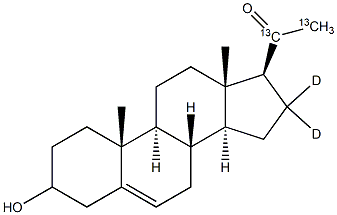 Pregnenolone-[20,21-13C2, 16,16-D2] Struktur