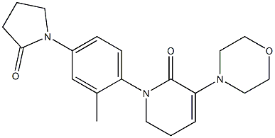 1-(2-methyl-4-(2-oxopyrrolidin-1-yl)phenyl)-3-morpholino-5,6-dihydropyridin-2(1H)-one Structure