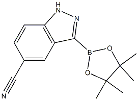 3-(4,4,5,5-tetramethyl-1,3,2-dioxaborolan-2-yl)-indazole-5-carbonitrile,,结构式