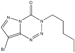 8-bromo-3-pentylpyrazolo[5,1-d][1,2,3,5]tetrazin-4(3H)-one Structure