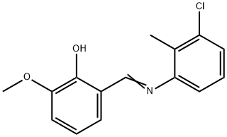 3-CHLORO-2-METHYL-N-(2-HYDROXY-3-METHOXYBENZYLIDENE)ANILINE 结构式