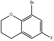 8-BROMO-6-FLUORO-3,4-DIHYDRO-2H-1-BENZOPYRAN,746638-33-5,结构式