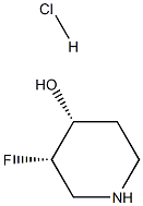 Cis-3-fluoropiperidin-4-ol hydrochloride Structure
