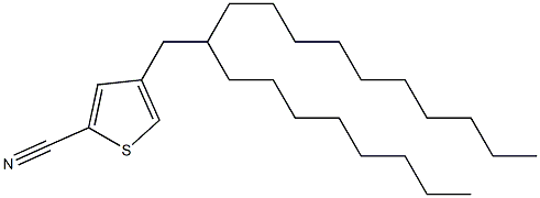 4-(2-Octyldodecyl)thiophene-2-carbonitrile 化学構造式