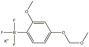 Potassium trifluoro[2-methoxy-4-(methoxymethoxy)phenyl]boranuide 化学構造式