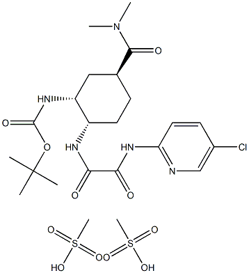 N1-(5-chloropyridin-2-yl)-N2-
((1S,2R,4S)-2-[(tert-
Butoxycarbonyl)Amino ]-4-
[(dimethylamino)carbonyl]-
cyclohexyl) oxalamide
dimethanesulfonate