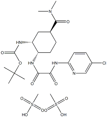 N1-(5-chloropyridin-2-yl)-N2-
((1S,2R,4S)-2-[(tert-
Butoxycarbonyl)Amino ]-4-
[(dimethylamino)carbonyl]-
cyclohexyl) oxalamide
dimethanesulfonate Structure