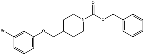 Benzyl 4-((3-bromophenoxy)methyl)piperidine-1-carboxylate Struktur