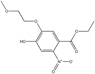 ethyl 4-hydroxy-5-(2-methoxyethoxy)-2-nitrobenzoate Struktur