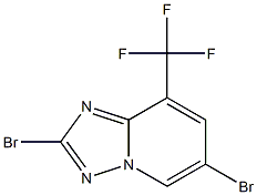 2,6-Dibromo-8-trifluoromethyl-[1,2,4]triazolo[1,5-a]pyridine Structure