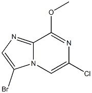 3-Bromo-6-chloro-8-methoxy-imidazo[1,2-a]pyrazine 结构式