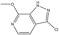 3-Chloro-7-methoxy-1H-pyrazolo[3,4-c]pyridine,,结构式
