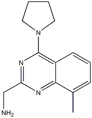 (8-methyl-4-(pyrrolidin-1-yl)quinazolin-2-yl)methanamine,,结构式