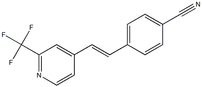 (E)-4-(2-(2-(trifluoromethyl)pyridin-4-yl)vinyl)benzonitrile 化学構造式