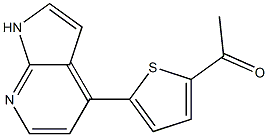 1-(5-(1H-pyrrolo[2,3-b]pyridin-4-yl)thiophen-2-yl)ethanone 化学構造式