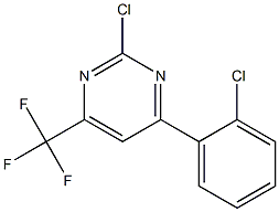 2-chloro-4-(2-chlorophenyl)-6-(trifluoromethyl)pyrimidine Structure