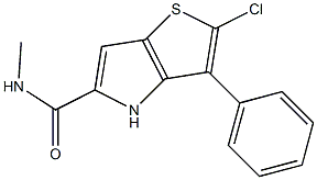 2-chloro-N-methyl-3-phenyl-4H-thieno[3,2-b]pyrrole-5-carboxamide 结构式