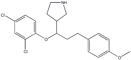 3-(1-(2,4-dichlorophenoxy)-3-(4-methoxyphenyl)propyl)pyrrolidine Struktur
