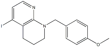 5-iodo-1-(4-methoxybenzyl)-1,2,3,4-tetrahydro-1,8-naphthyridine 结构式