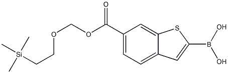  6-(((2-(trimethylsilyl)ethoxy)methoxy)carbonyl)benzo[b]thiophen-2-ylboronic acid