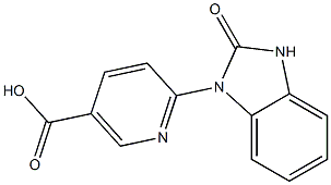 6-(2-oxo-2,3-dihydro-1H-benzo[d]imidazol-1-yl)nicotinic acid 化学構造式