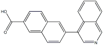6-(isoquinolin-4-yl)-2-naphthoic acid 化学構造式