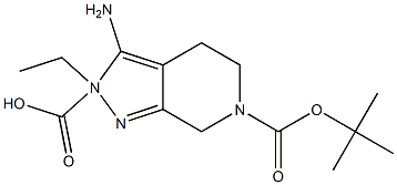 6-tert-butyl 2-ethyl 3-amino-4,5-dihydro-2H-pyrazolo[3,4-c]pyridine-2,6(7H)-dicarboxylate Struktur