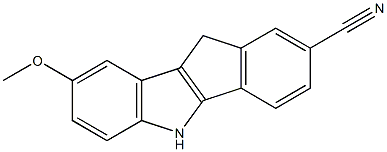 8-methoxy-5,10-dihydroindeno[1,2-b]indole-2-carbonitrile Structure