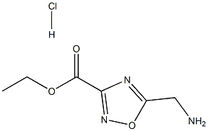 ethyl 5-(aminomethyl)-1,2,4-oxadiazole-3-carboxylate hydrochloride 化学構造式