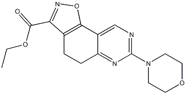 ethyl 7-morpholino-4,5-dihydroisoxazolo[5,4-f]quinazoline-3-carboxylate Struktur
