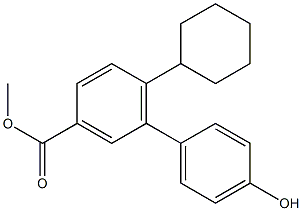 methyl 6-cyclohexyl-4'-hydroxybiphenyl-3-carboxylate Struktur
