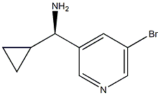 (R)-(5-BROMOPYRIDIN-3-YL)(CYCLOPROPYL)METHANAMINE, , 结构式