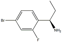 (R)-1-(4-bromo-2-fluorophenyl)propan-1-amine,1213103-17-3,结构式