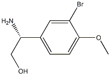 (R)-2-amino-2-(3-bromo-4-methoxyphenyl)ethanol,,结构式
