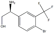 (S)-2-amino-2-(4-bromo-3-(trifluoromethyl)phenyl)ethanol,,结构式