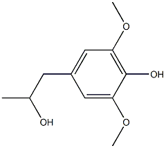 4-(2-hydroxypropyl)-2,6-dimethoxyphenol,,结构式