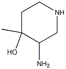 3-Amino-4-methyl-piperidin-4-ol,,结构式