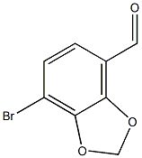 7-溴苯并[D][1,3]1,3-二氧杂环戊烯-4-甲醛 结构式